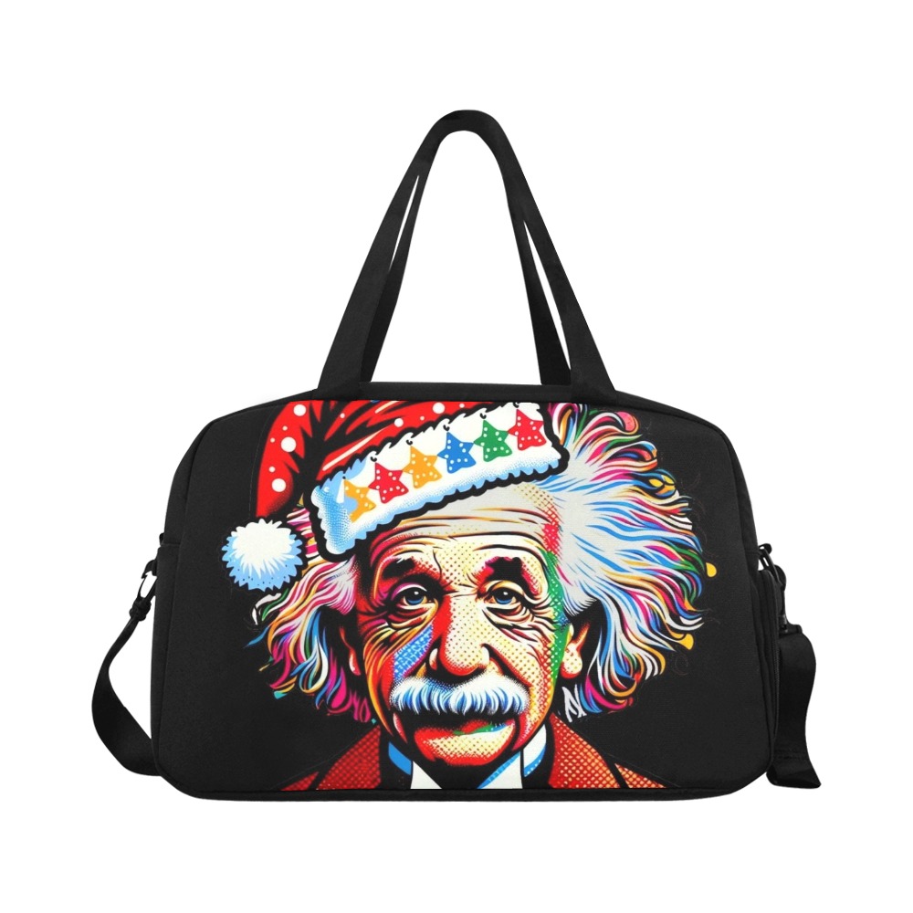 XMas Einstein by Nico Bielow Fitness Handbag (Model 1671)