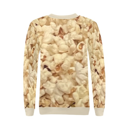 popcorn All Over Print Crewneck Sweatshirt for Women (Model H18)