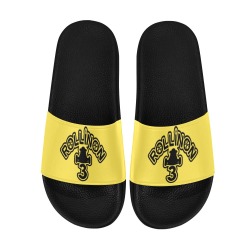 RollinOn3 Yellow Slides Female Women's Slide Sandals (Model 057)