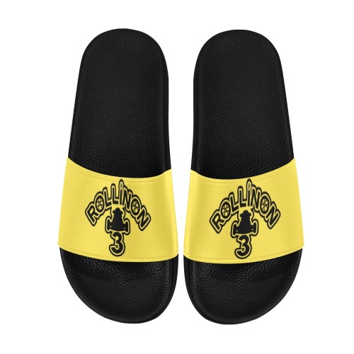 RollinOn3 Yellow Slides Female Women's Slide Sandals (Model 057)