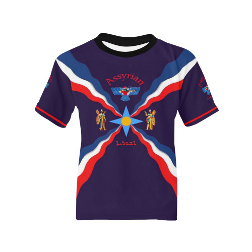 Assyrian Flag Kids' All Over Print T-shirt (Model T65)
