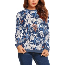 Florid dark asian nature 72D All Over Print Crewneck Sweatshirt for Women (Model H18)