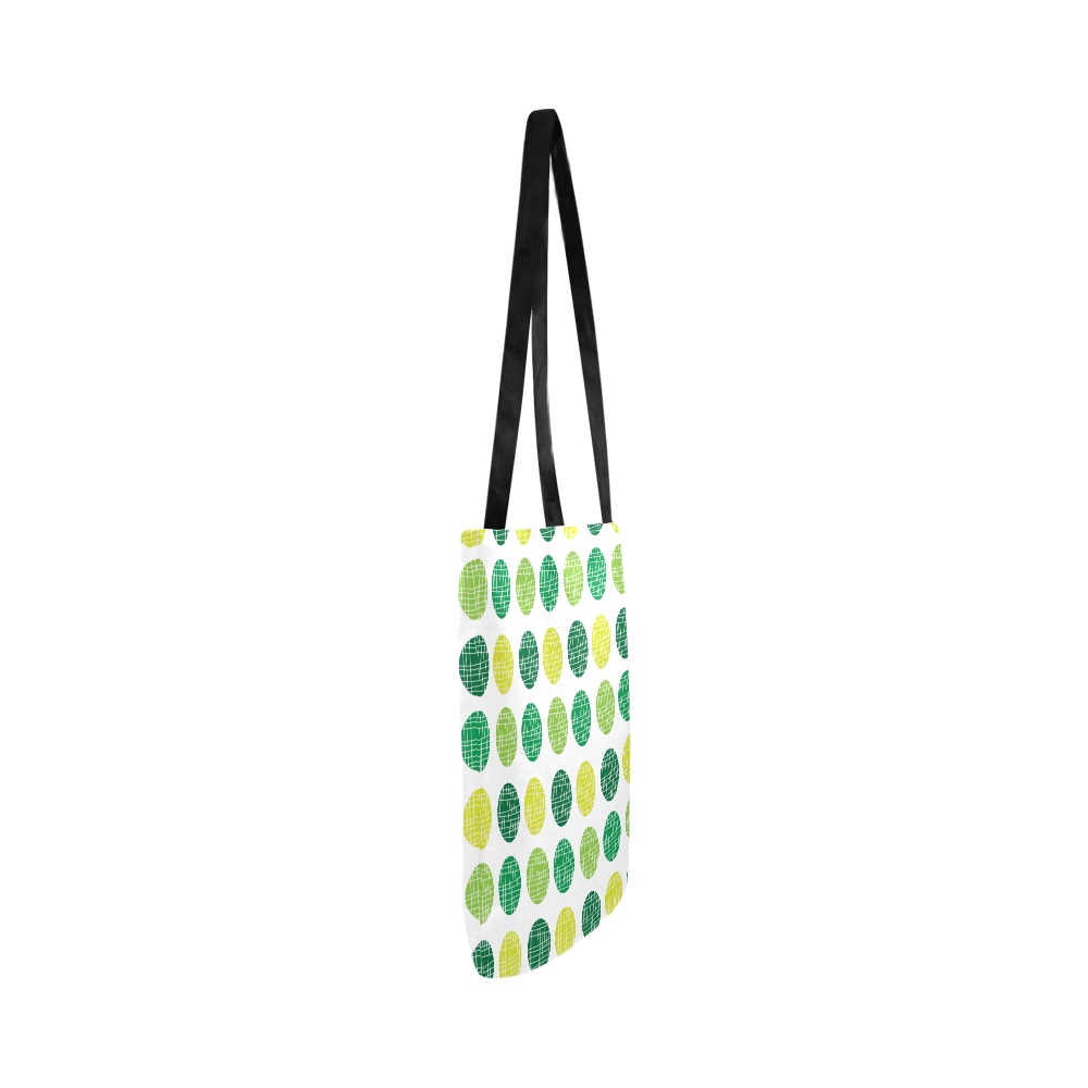 Abstract green circles pattern Reusable Shopping Bag Model 1660 (Two sides)