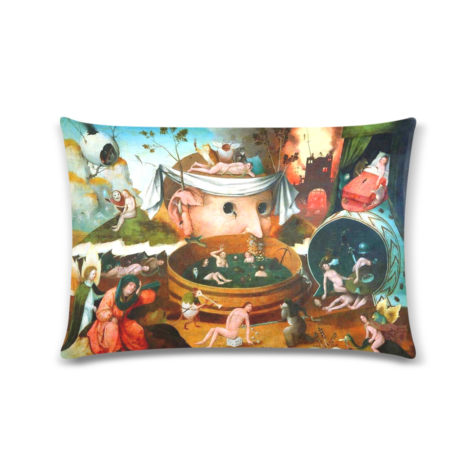Hieronymus Bosch-The Vision of Tondal Custom Zippered Pillow Case 16"x24"(Twin Sides)