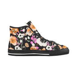 Modern abstract wild meadow 32FD Vancouver H Women's Canvas Shoes (1013-1)