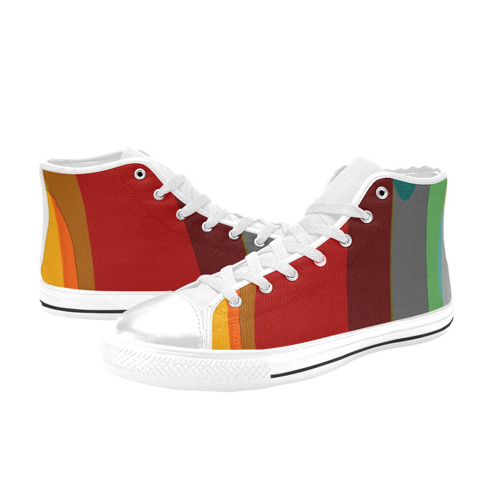 Colorful Abstract 118 Men’s Classic High Top Canvas Shoes (Model 017)