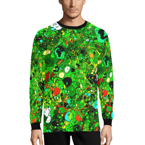 Green Abstract Art 409 Men's Pajama Top