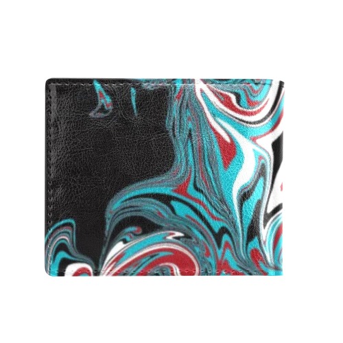 Dark Wave of Colors Bifold Wallet with Coin Pocket (Model 1706)
