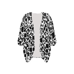 BW Simple garden flowers 23B Women's Kimono Chiffon Cover Ups (Model H51)