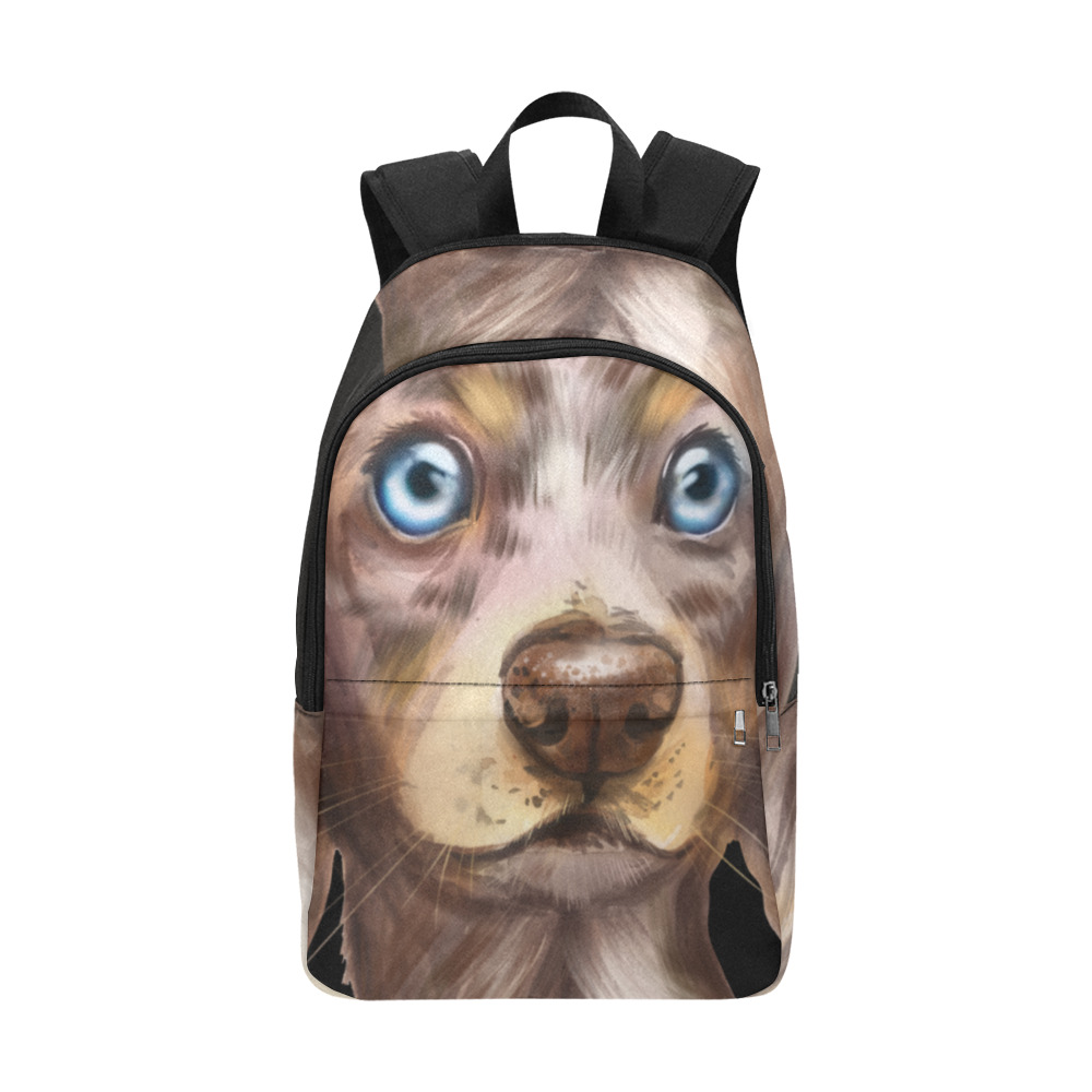 Dachshund brown aesthetics Fabric Backpack for Adult (Model 1659)