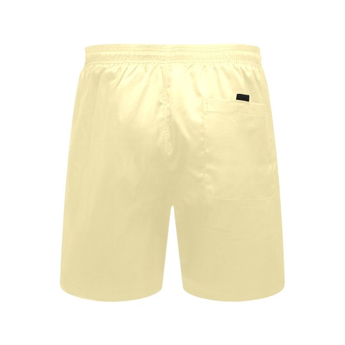 color vanilla Men's Mid-Length Beach Shorts (Model L51)