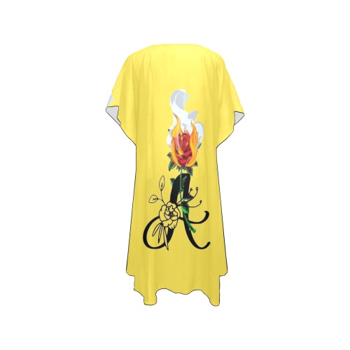 Aromatherapy Apparel Chiffon Cover up Yellow Mid-Length Side Slits Chiffon Cover Ups (Model H50)
