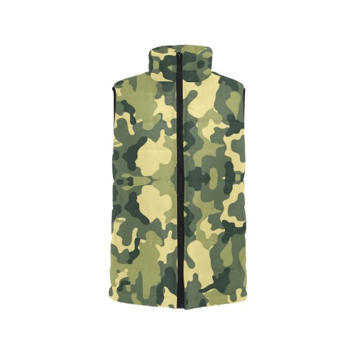 Camouflage Pop Art by Nico Bielow Men's Padded Vest Jacket (Model H44)