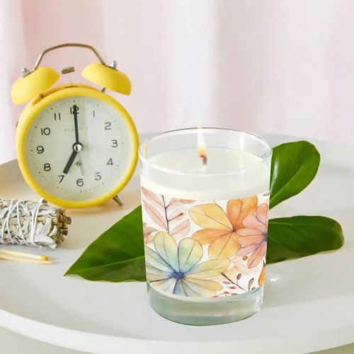 Watercolor Floral 2 Transparent Candle Cup (Jasmine)
