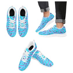 DIONIO - Women's Running Shoe (Company Turquoise & Pink Logo) Women's Breathable Running Shoes (Model 055)