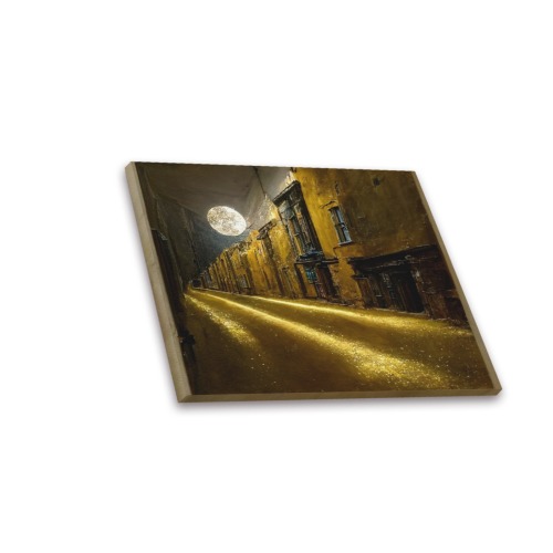 gold street Frame Canvas Print 20"x16"