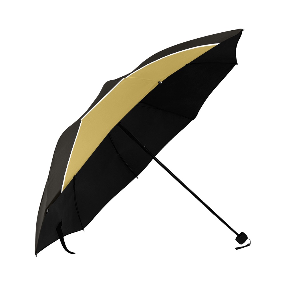 Black, Gold and White Stripes Anti-UV Foldable Umbrella (U08)