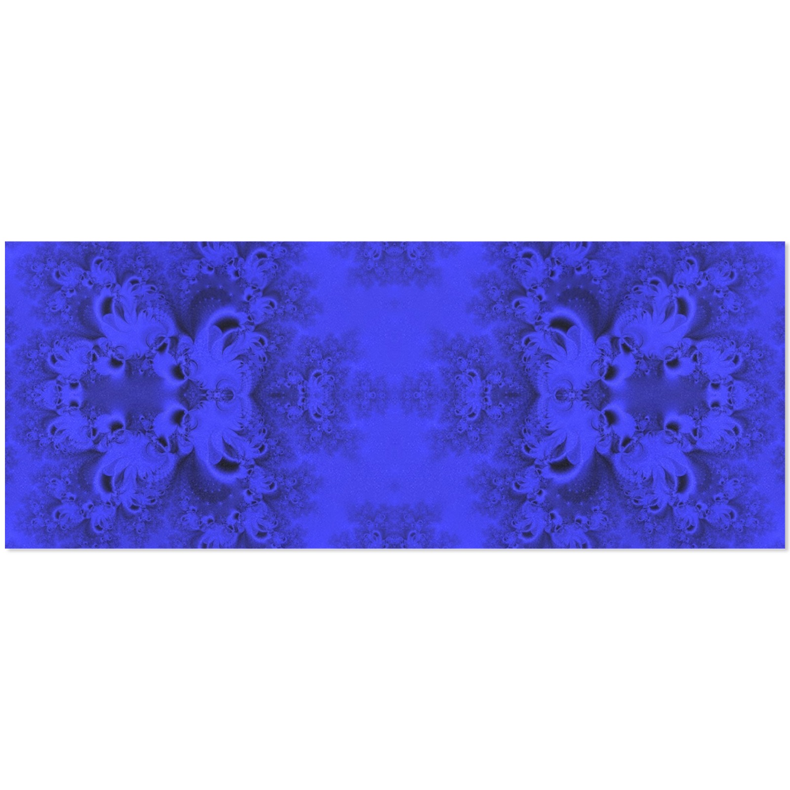 Midnight Blue Gardens Frost Fractal Gift Wrapping Paper 58"x 23" (2 Rolls)