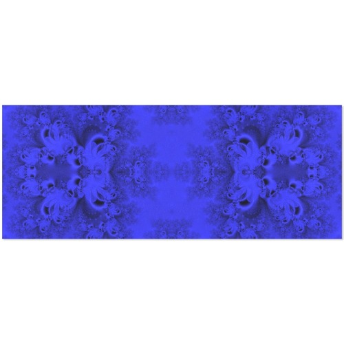 Midnight Blue Gardens Frost Fractal Gift Wrapping Paper 58"x 23" (2 Rolls)