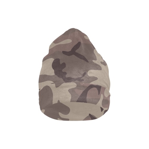 Camo Light Brown All Over Print Beanie for Adults