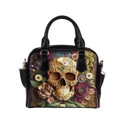 Baroque Skull Bowler Bag Shoulder Handbag (Model 1634)