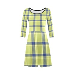 checks (30) 3/4 Sleeve Sundress (D23)