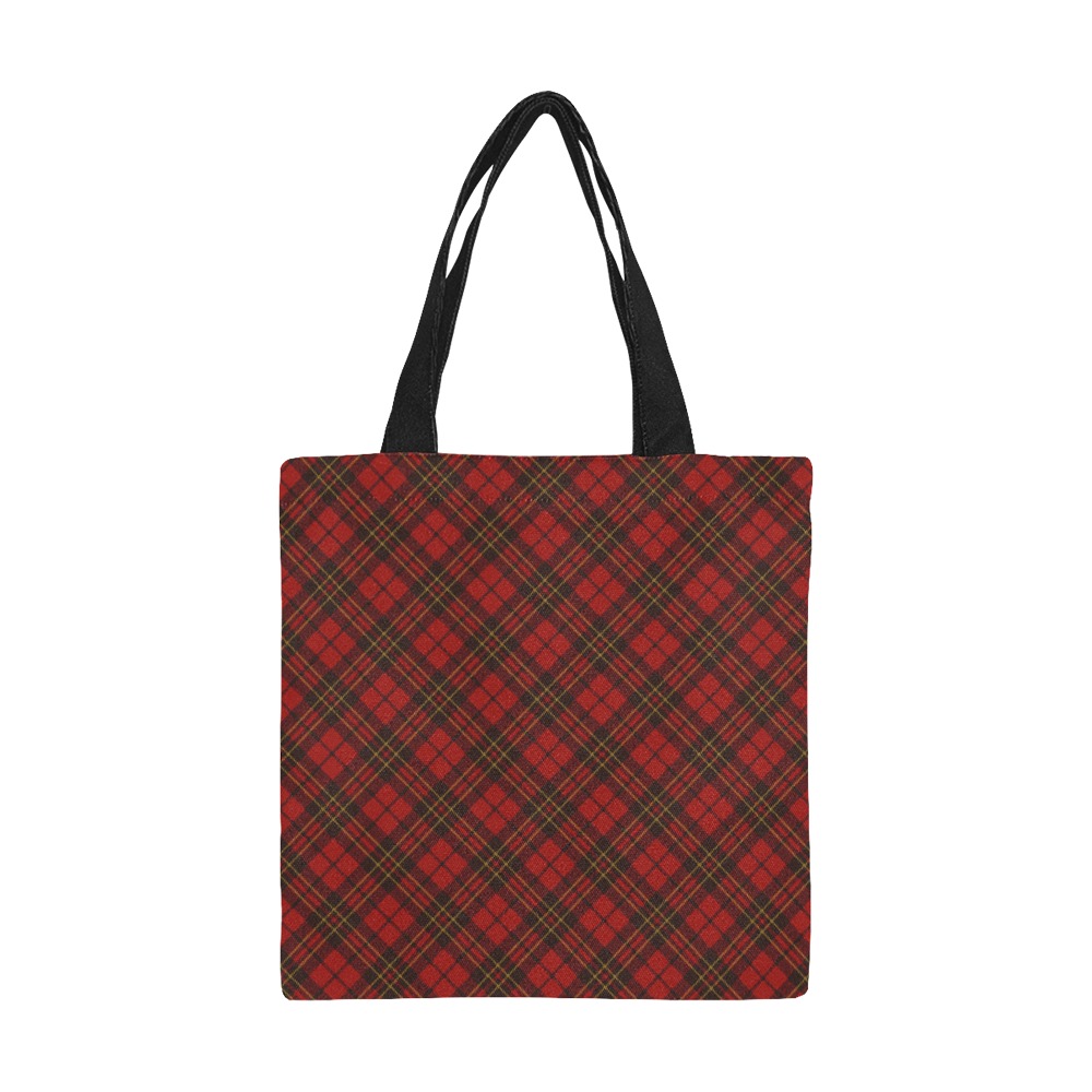 Red tartan plaid winter Christmas pattern holidays All Over Print Canvas Tote Bag/Small (Model 1697)