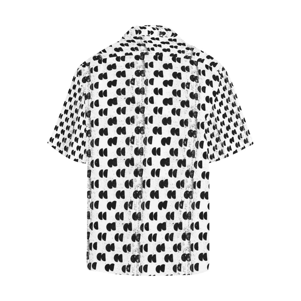 Black and white abstract geometry Hawaiian Shirt (Model T58)