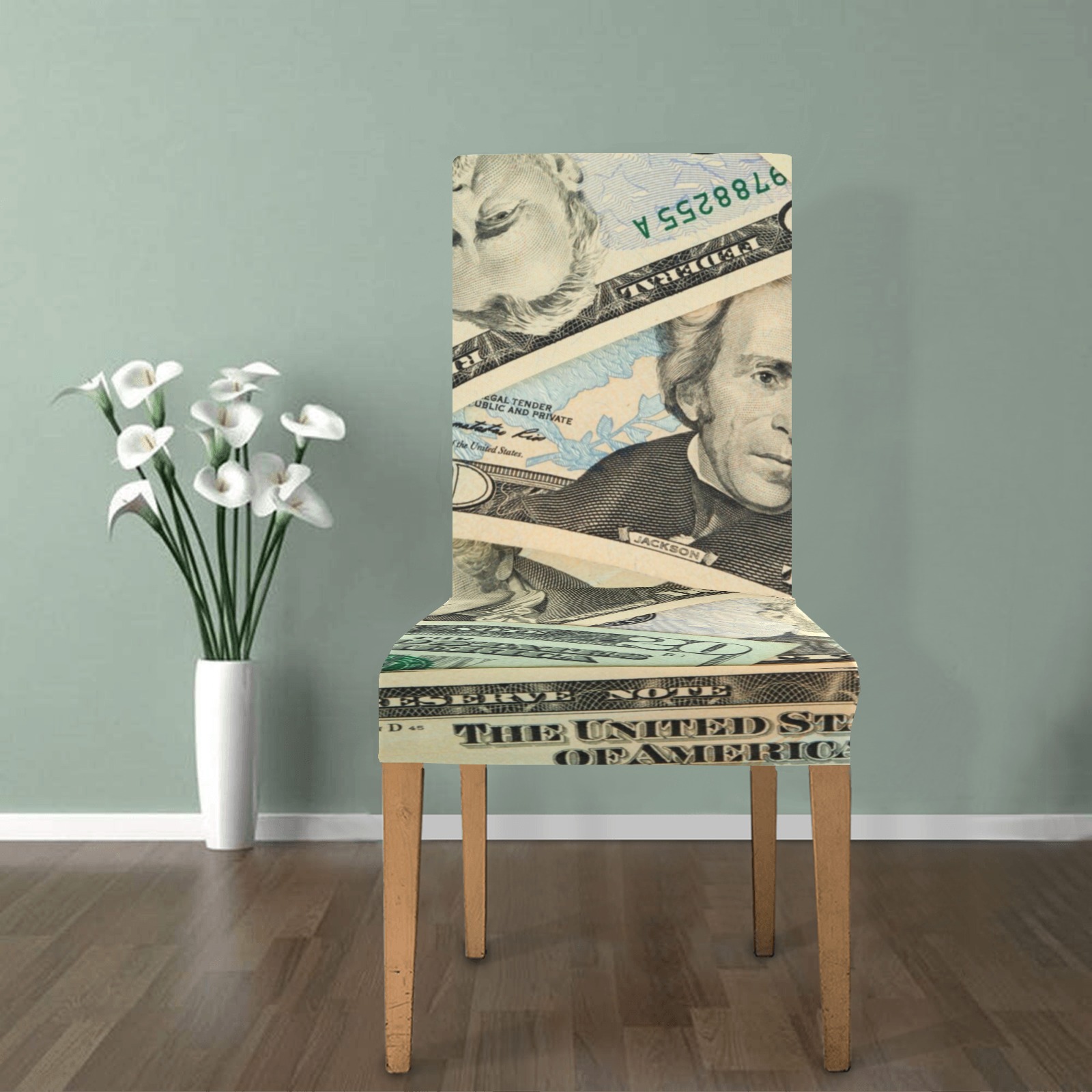 US PAPER CURRENCY Chair Cover (Pack of 6)