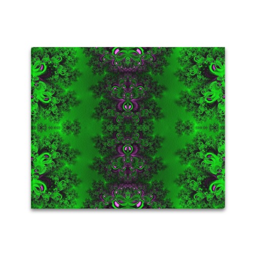 Early Summer Green Frost Fractal Frame Canvas Print 24"x20"