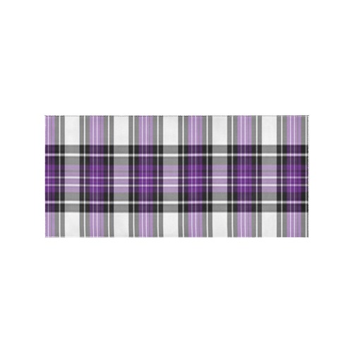 Purple Black Plaid Area Rug 7'x3'3''