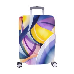 Blue and Purple Abstract Luggage Cover/Medium 22"-25"