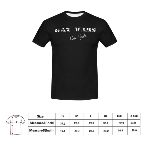 New York by Fetishworld All Over Print T-Shirt for Men (USA Size) (Model T40)