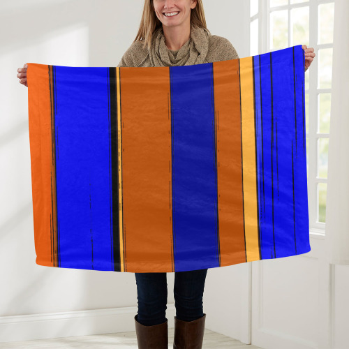 Abstract Blue And Orange 930 Baby Blanket 30"x40"