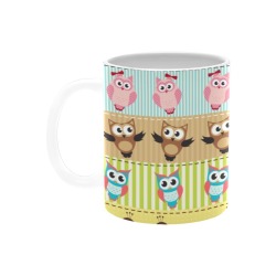 Colourful Owl mug White Mug(11OZ)