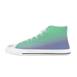 blu grn w Men’s Classic High Top Canvas Shoes (Model 017)