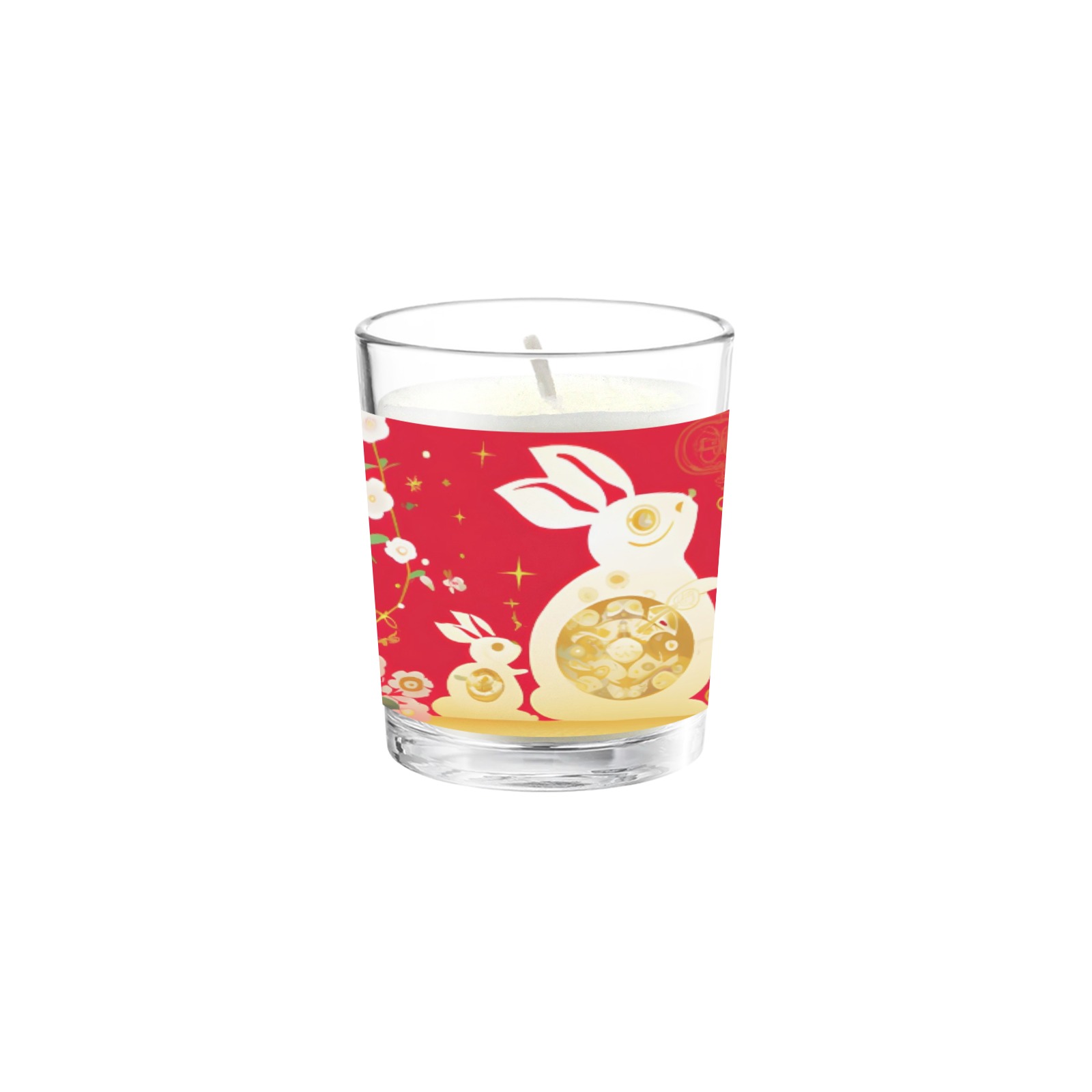 Year of the Rabbit Transparent Candle Cup (Jasmine)