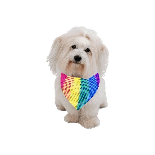 Rainbow Pride by Nico Bielow Pet Dog Bandana/Large Size