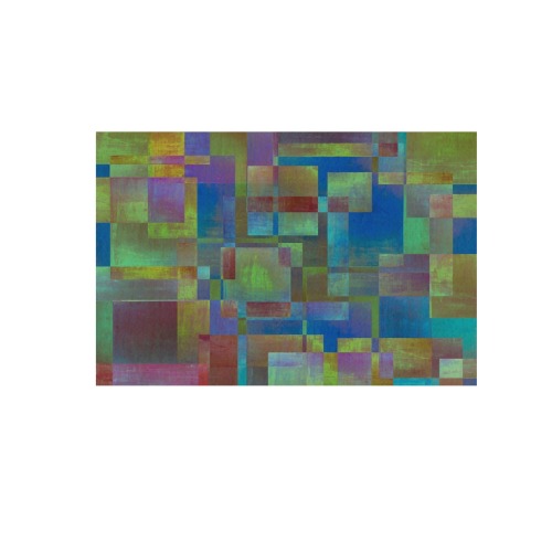 cubes paturages Frame Canvas Print 48"x32"