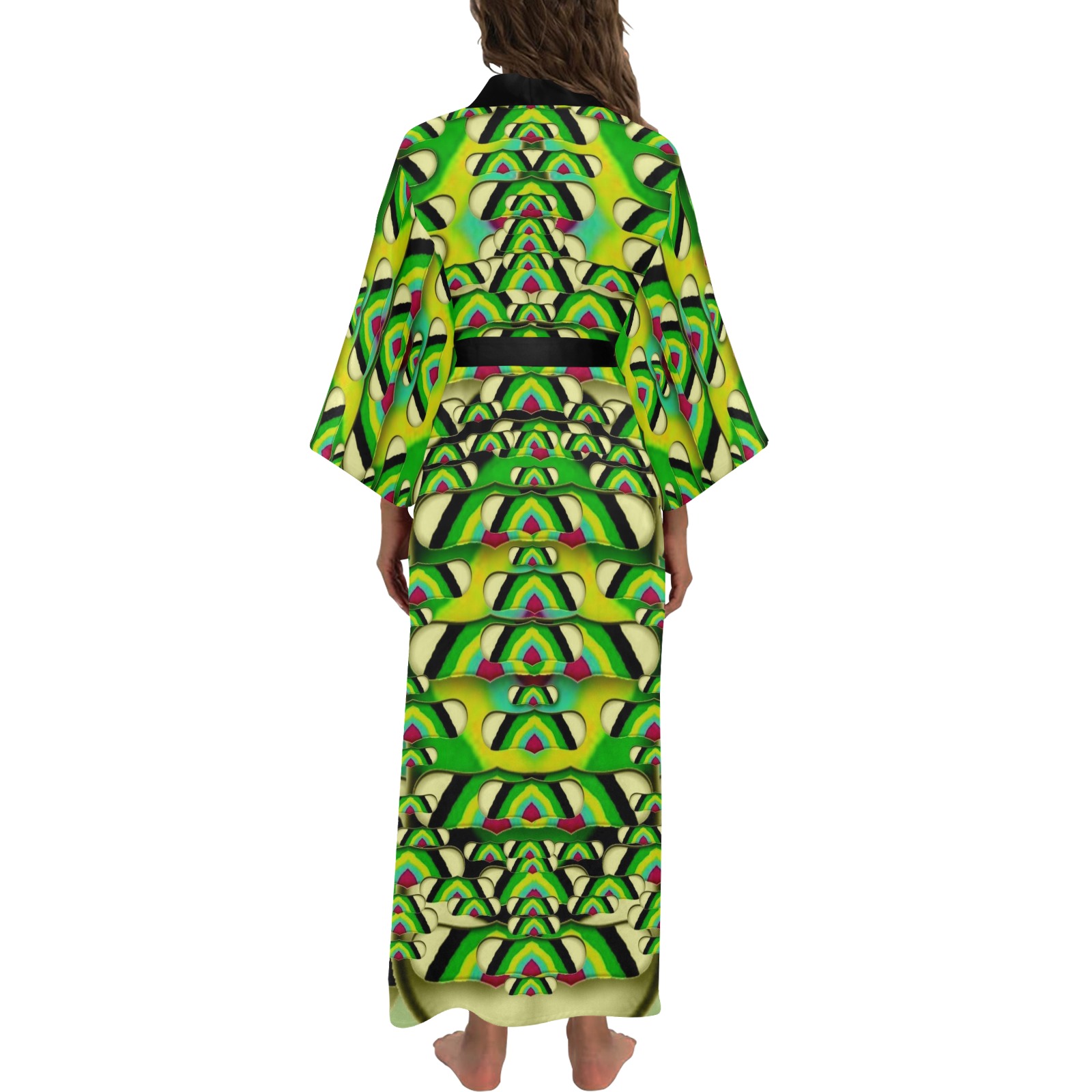pattern of beautiful Long Kimono Robe