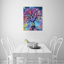 Crystal Abstract Tree Upgraded Canvas Print 16"x20"