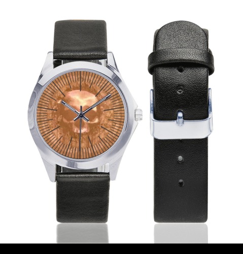bb 89977 Unisex Silver-Tone Round Leather Watch (Model 216)