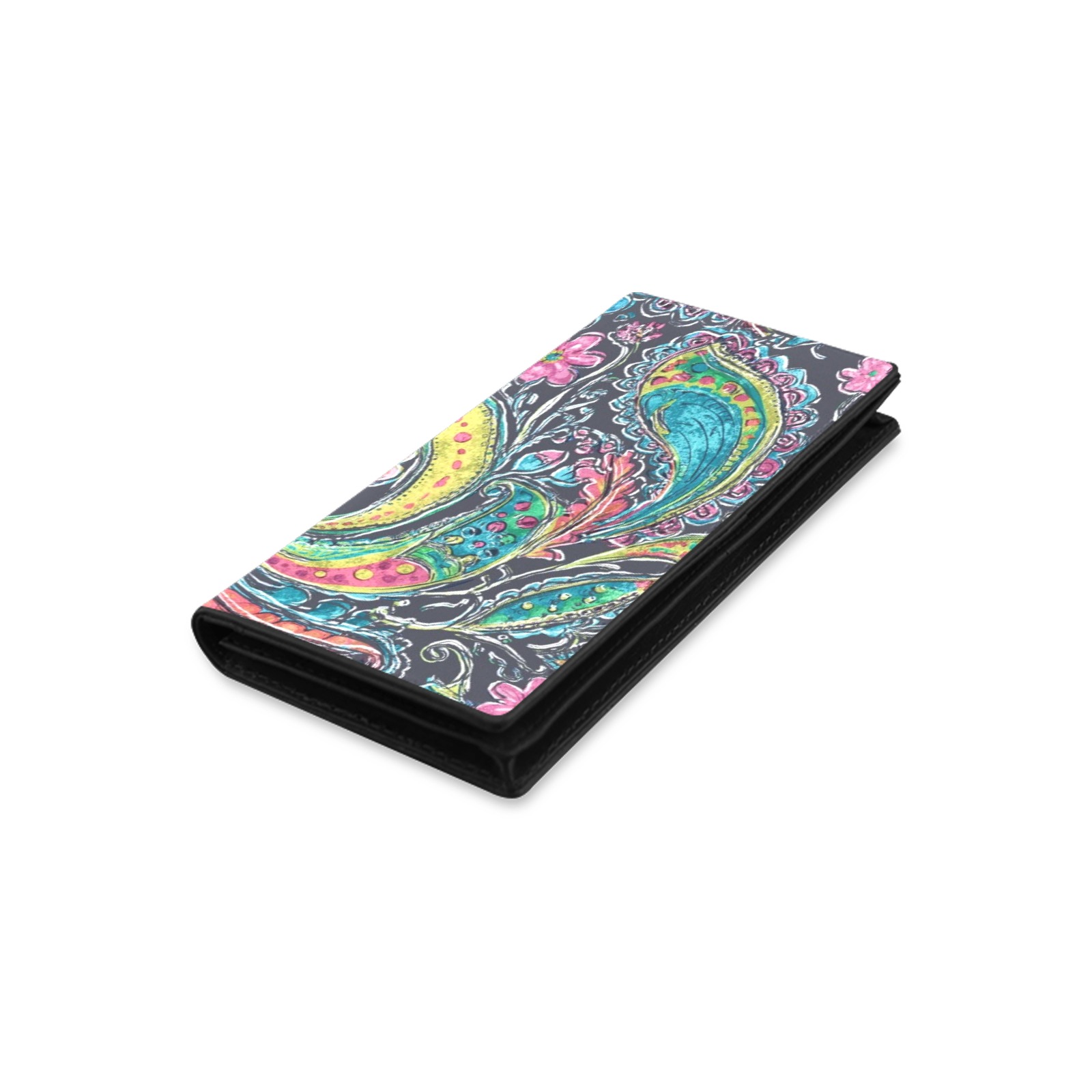 Paisley #1 Women's Leather Wallet (Model 1611)