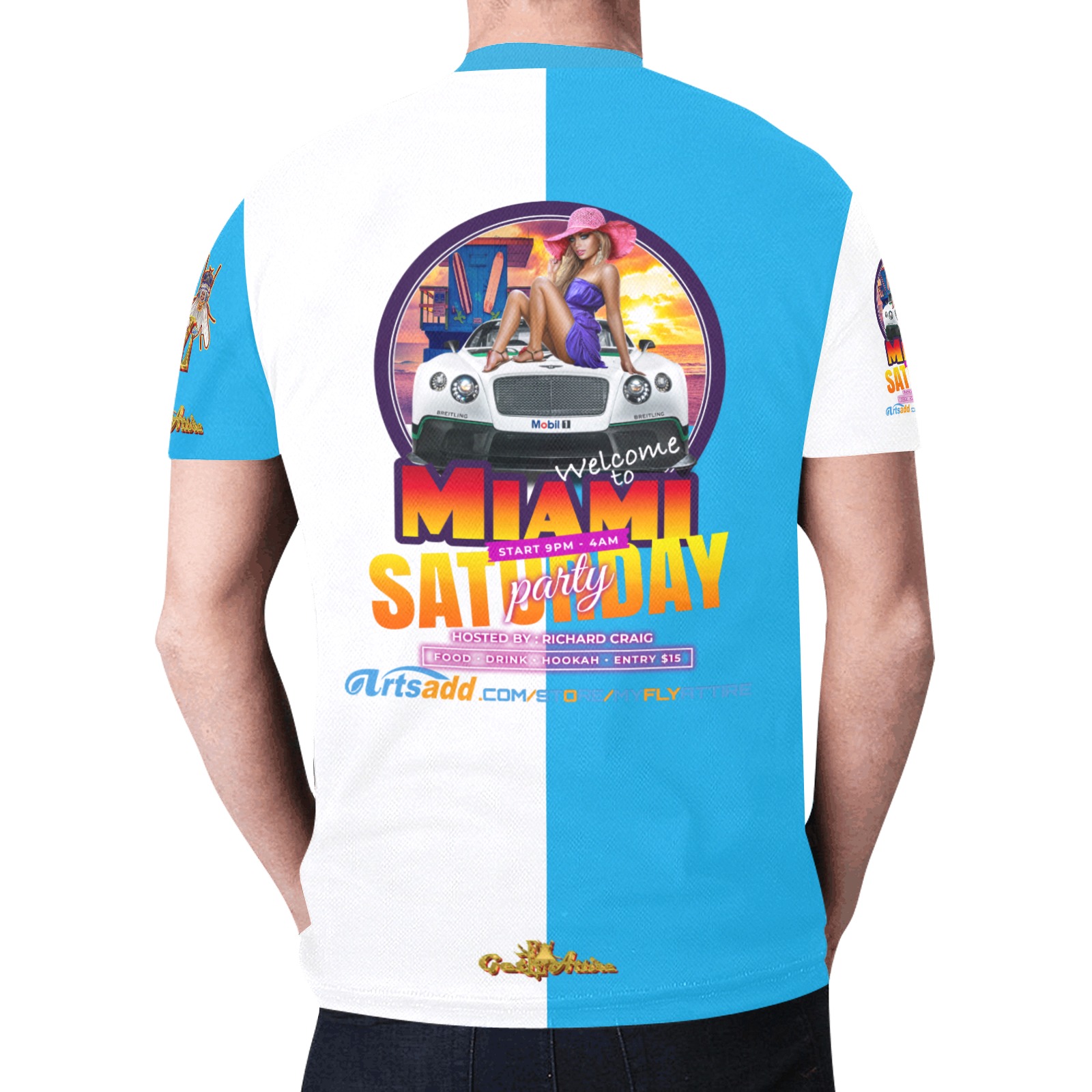 Welcome to Miami Saturday party Collectable Fly New All Over Print T-shirt for Men (Model T45)