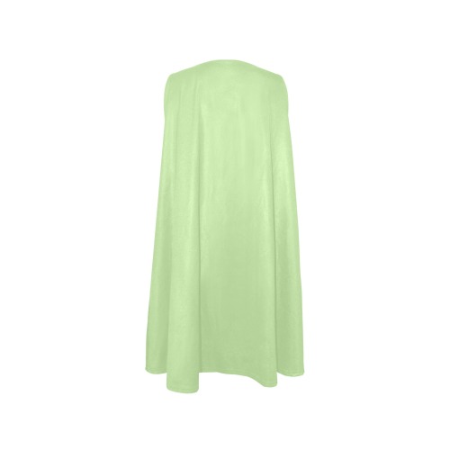 Patchwork Heart Teddy Mint Green Sleeveless A-Line Pocket Dress (Model D57)