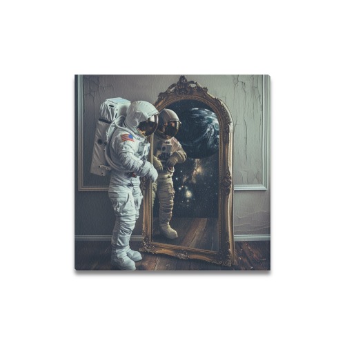 Staring into the Mirror Upgraded Canvas Print 16"x16"