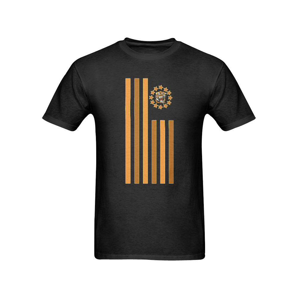 Tiger - Flag Men's T-Shirt in USA Size (Front Printing Only)