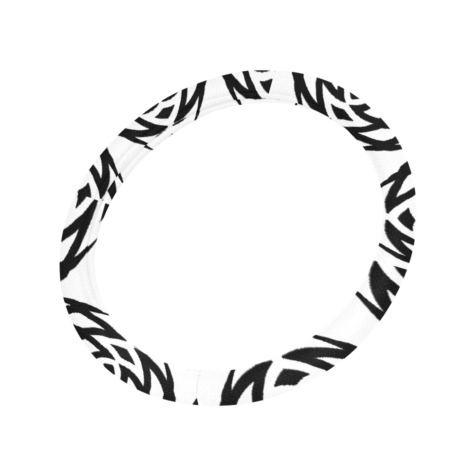 Fractoberry Transparent Logo Black Steering Wheel Cover with Anti-Slip Insert