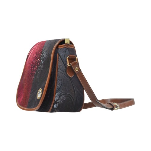 red and black shield Saddle Bag/Large (Model 1649)