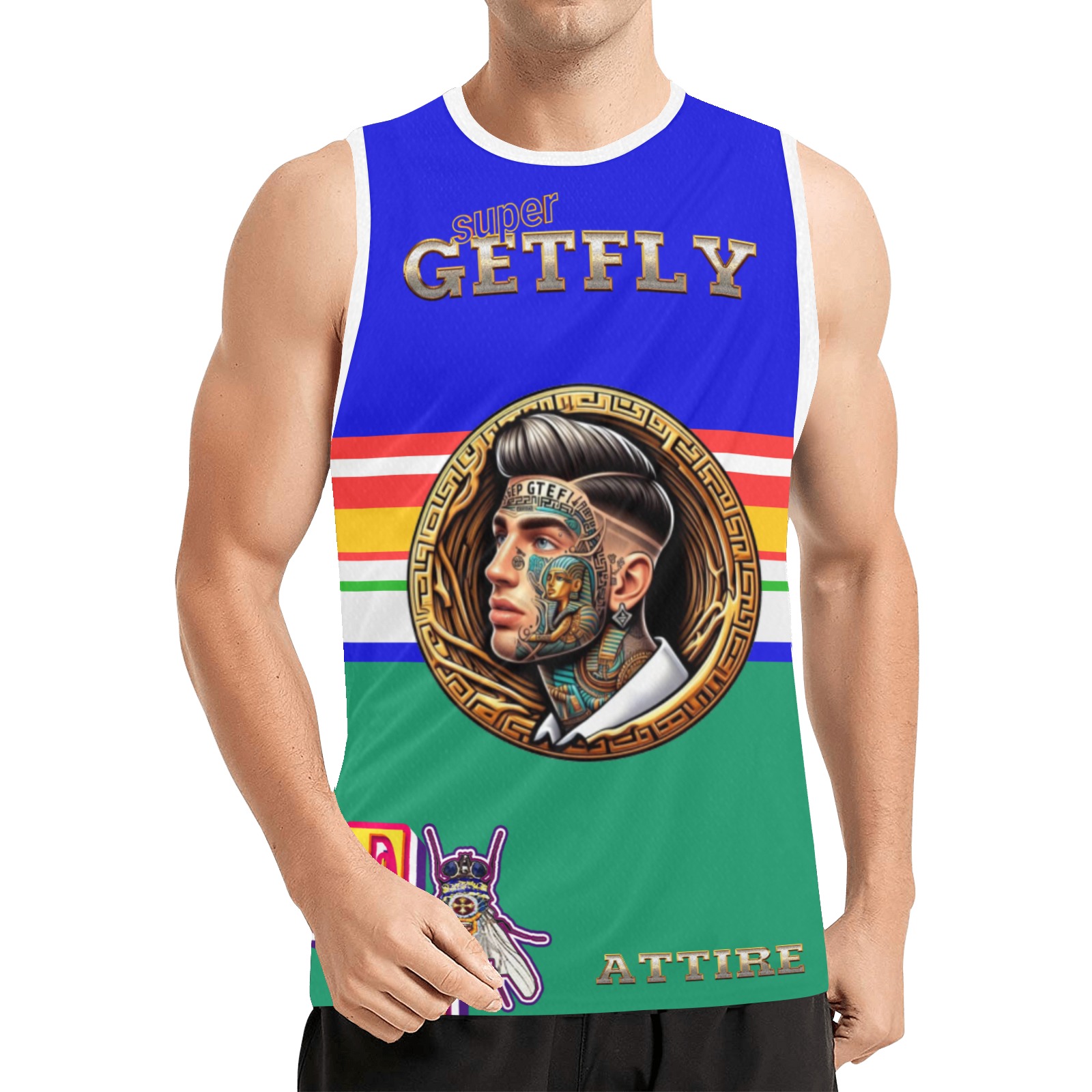Super GETFLY ATTIRE Time Collectable All Over Print Basketball Jersey